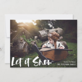 Tarjeta Festiva Let It Snow Winter Photo