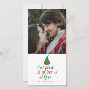 Tarjeta Festiva Let Me Take An Elfie Christmas