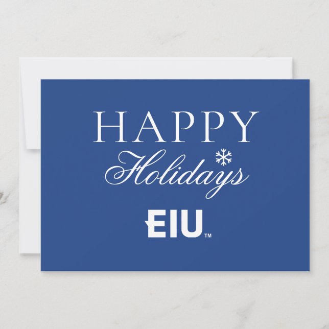 Tarjeta Festiva Letra de bloque EIU (Anverso)