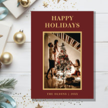 Letra roja y foto de los días festivos clásicos mi