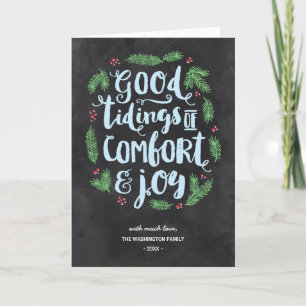 Tarjeta Festiva Letras de cartuchos   Festividad plegada no fotogr