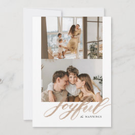 Tarjeta Festiva Letras de Pincel Acoloradas Alegres Planas