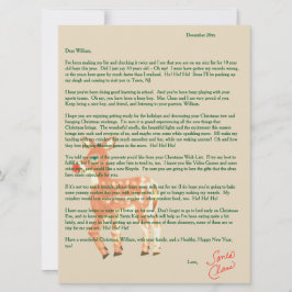 Tarjeta Festiva Letras de reno de ojos azules