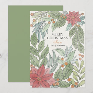 Tarjeta Festiva Letras manuales Fun Fun Festividad de Merry y Brig