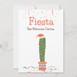 Tarjeta Festiva Letrero de mesa Fiesta de Cactus Comida Mexicana T