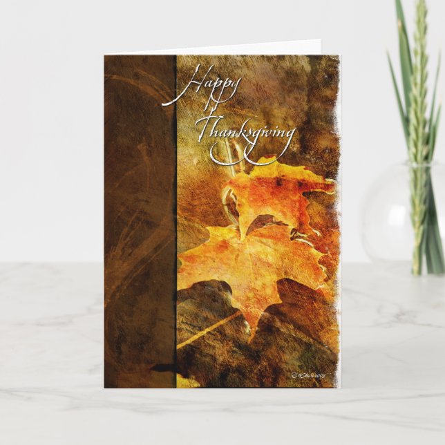 Tarjeta Festiva Letreros de otoño-cosecha (Anverso)