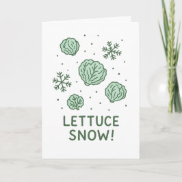 Tarjeta Festiva Lettuce Snow - Funny Christmas Card