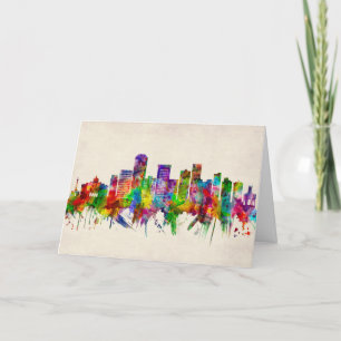 Tarjeta Festiva Lexington Kentucky Skyline