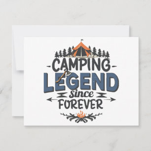 Tarjeta Festiva Leyenda de camping desde siempre