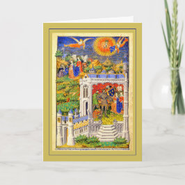 Tarjeta Festiva Leyenda de la flor de oro de Lis