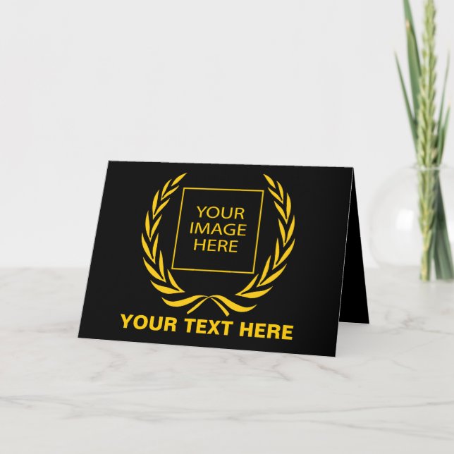 Tarjeta Festiva Leyenda de oro personal (Anverso)