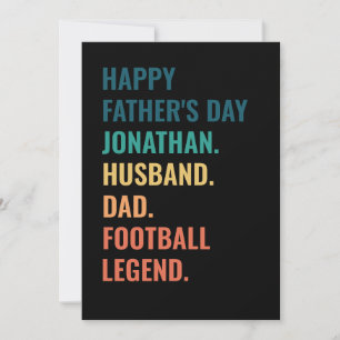Tarjeta Festiva Leyenda del Fútbol Personalizado Marido Día del Pa