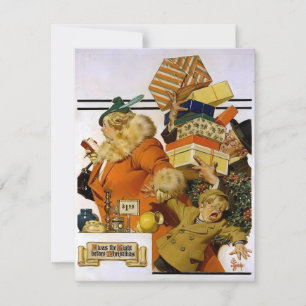 Tarjeta Festiva Leyendecker Fue La Noche Antes De Los Navidades