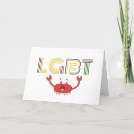 Tarjeta Festiva LGBT - Derechos humanos - Cangrejo blanco