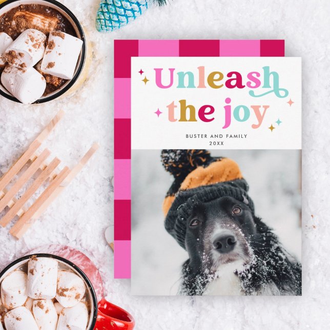 Tarjeta Festiva Liberar la alegría | Foto del Mascota de Navidades (Subido por el creador)