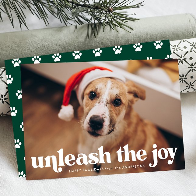 Tarjeta Festiva Liberar la foto del perro verde de la alegría (Subido por el creador)