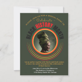 Tarjeta Festiva Libertad negra personalizada orgullo afroamericano