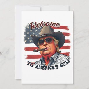 Tarjeta Festiva Libertad para el Golfo Americano de Trump