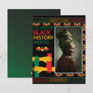 Tarjeta Festiva Libertad personalizada para los negros Orgullo afr