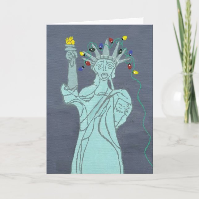 Tarjeta Festiva Liberty In Lights (Anverso)