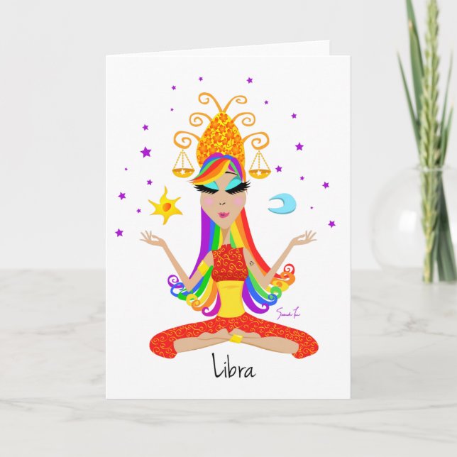 Tarjeta Festiva Libra (Anverso)
