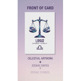 Tarjeta Festiva Libra Birthday Card