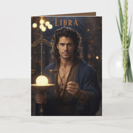 Tarjeta Festiva Libra Male Birthday Card