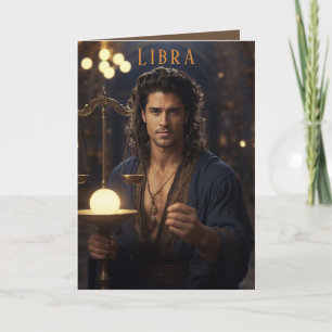 Tarjeta Festiva Libra Male Birthday Card