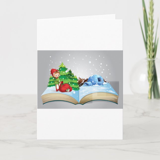 Tarjeta Festiva libro de navidades (Anverso)