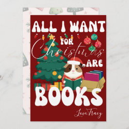 Tarjeta Festiva Libro guineano de lectura de cerdo bajo árbol de N