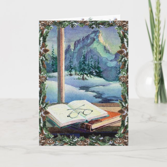 Tarjeta Festiva LIBROS, espec. y GUIRNALDA de SHARON SHARPE (Anverso)