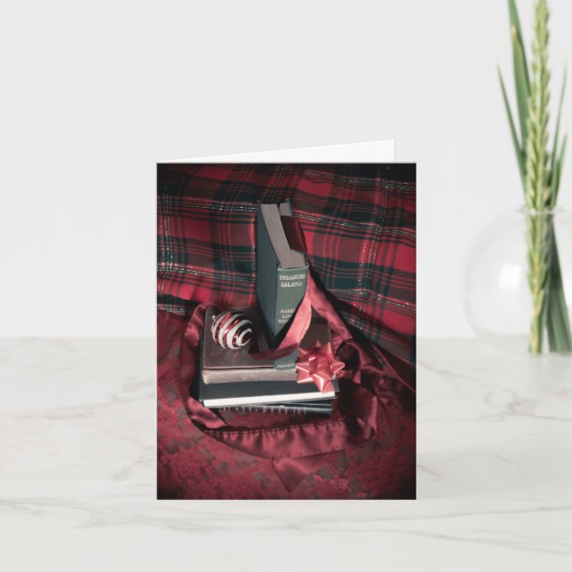 Tarjeta Festiva Libros para los días de fiesta (Anverso)