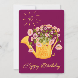 Tarjeta Festiva Life is better in the garden personalise card