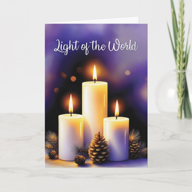 Tarjeta Festiva Light of the World Christmas Greeting Card (Anverso)