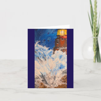 Tarjeta Festiva Lighthouse Design Blank Note Card