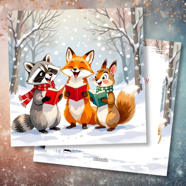 Tarjeta Festiva Lil Forest Critters | Navidades personalizados (Subido por el creador)