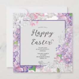 Tarjeta Festiva Lilacs Feliz Festividad de Pascua