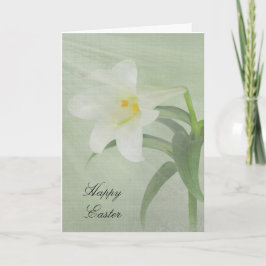 Tarjeta Festiva Lily de Pascua en Verde