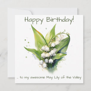 Tarjeta Festiva Lily del Valle