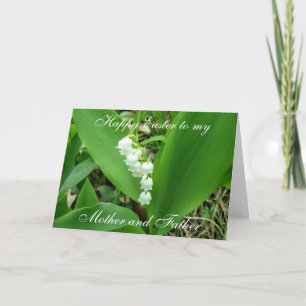 Tarjeta Festiva Lily of the Valley Easter Card