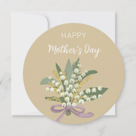 Tarjeta Festiva Lily of the Valley feliz Día de la Madre