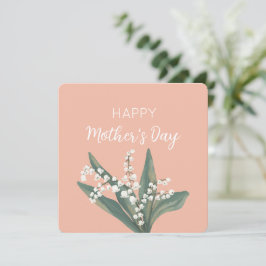 Tarjeta Festiva Lily of the Valley feliz Día de la Madre