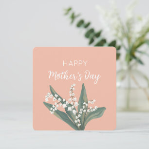 Tarjeta Festiva Lily of the Valley feliz Día de la Madre