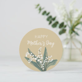 Tarjeta Festiva Lily of the Valley feliz Día de la Madre