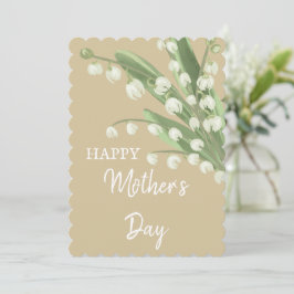 Tarjeta Festiva Lily of the Valley Floral Happy Mothers Day