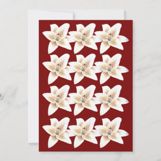 Tarjeta Festiva Lily postcard card (Red) 百 合 ポ ス カ ド(赤)