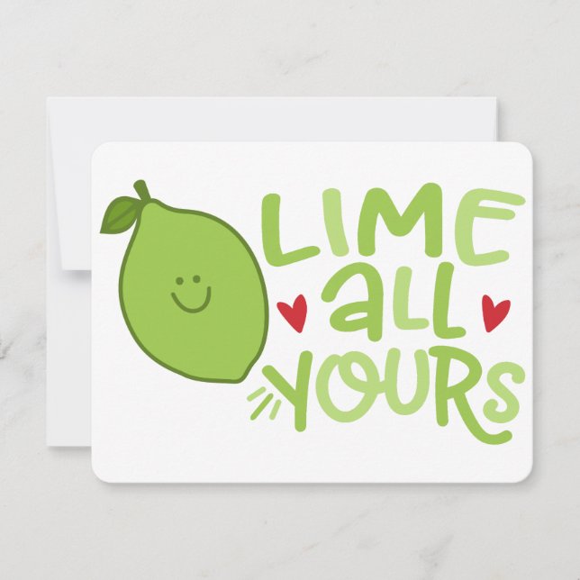 TARJETA FESTIVA LIME ALL YOURS (Anverso)