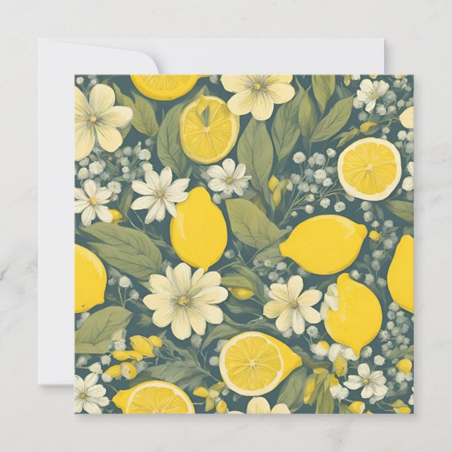 Tarjeta Festiva Limón vintage (Anverso)