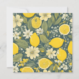 Tarjeta Festiva Limón vintage