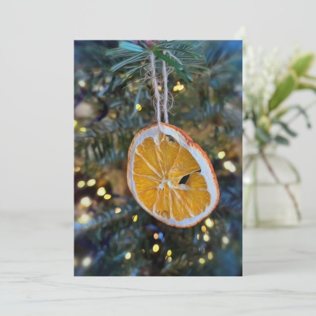 Tarjeta Festiva Limón y brillo (Anverso de pie)